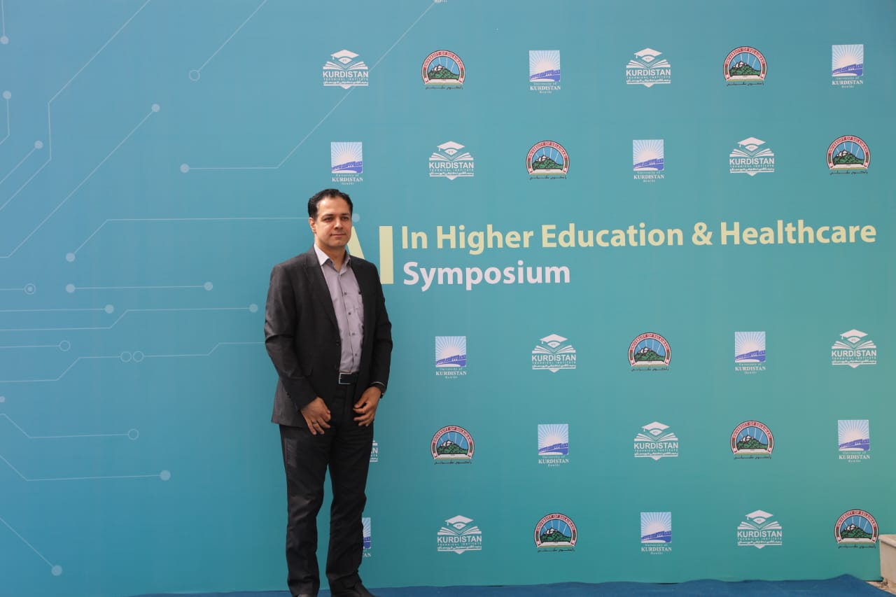 At the entrance of Kurdistan Institute, symbolizing the gateway to AI education